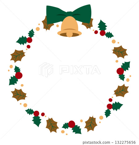 聖誕花圈圖 132275656
