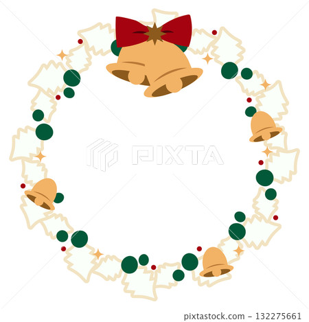 Christmas wreath illustration Christmas wreath illustration 132275661