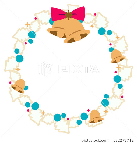 Christmas wreath illustration Christmas wreath illustration 132275712