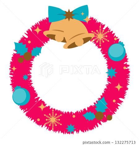 聖誕花圈圖 132275713