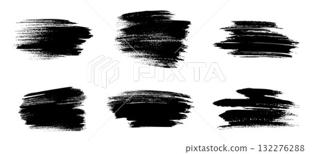 brush strokes isolated on white. sketchy horizontal strokes. Vector illustration brush strokes isolated on white. sketchy horizontal strokes. Vector illustration 132276288