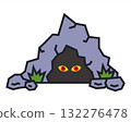 Scary stone cave with a monster inside. 132276478