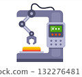 Robotic arm machine at the factory. 132276481