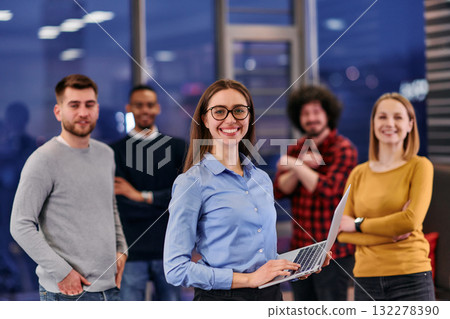 Confident Business Team Standing United to Represent Their Company 132278390