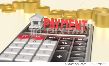 The Bank and Payment for Business concept 3d Rendering. The Bank and Payment for Business concept 3d Rendering. 132279495