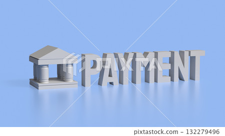 The Bank and Payment  for Business concept 3d Rendering. 132279496