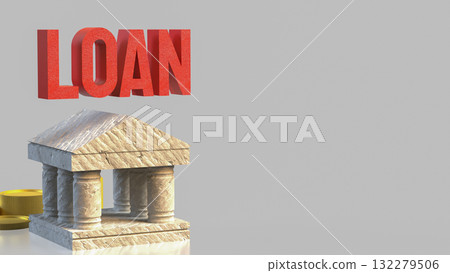 The Loan and coins for Business concept 3d Rendering,finance or earn concept. The Loan and coins for Business concept 3d Rendering,finance or earn concept. 132279506