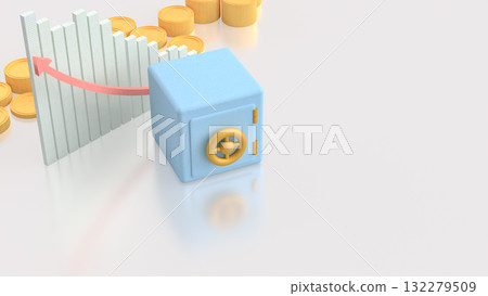 The Safe deposit box for Earn or Business concept 3d Rendering. The Safe deposit box for Earn or Business concept 3d Rendering. 132279509