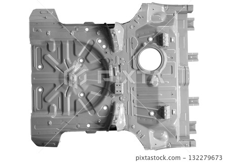 New car body element. Luggage compartment floor on a white background 132279673
