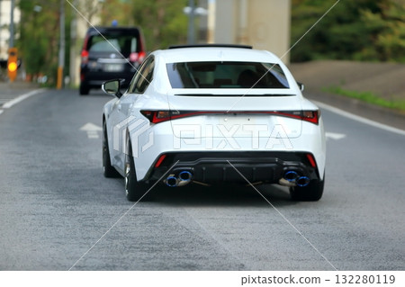 White luxury sedan image 132280119