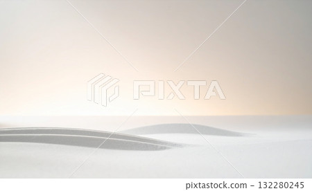 White sparkling sand on a beige background 132280245