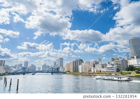 江東區深川附近的「東京」隅田川風景 132281954