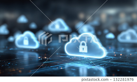 Image of cloud data integration and storage 132281976