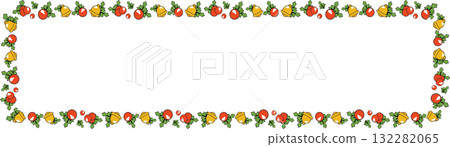 The  Christmas Bell Boarder Line for Holiday or celebration concept. 132282065
