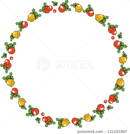 The  Christmas Bell Boarder Line for Holiday or celebration concept. 132282067