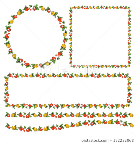 The  Christmas Bell Boarder Line for Holiday or celebration concept. 132282068