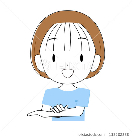 Woman rubbing her arm 132282288