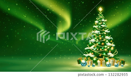 夢幻聖誕樹夜景、8K廣告及海報背景 夢幻聖誕樹夜景、8K廣告及海報背景 132282935