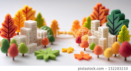 Colorful Autumn Street Corner 2 (3D F 132283210