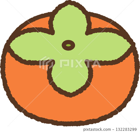 Hand-drawn icon: Persimmon 132283299