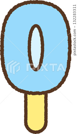 Hand-drawn icon: Soda-flavored ice cream Hand-drawn icon: Soda-flavored ice cream 132283311