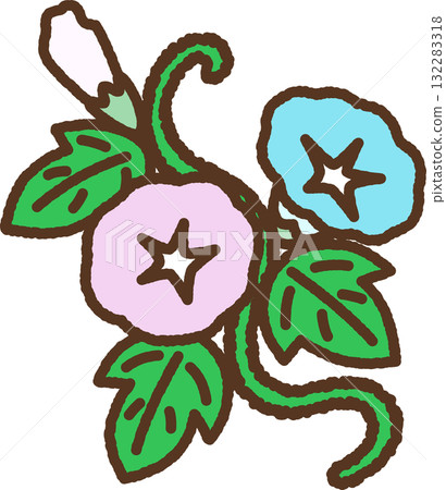 手繪圖標牽牛花 手繪圖標牽牛花 132283318