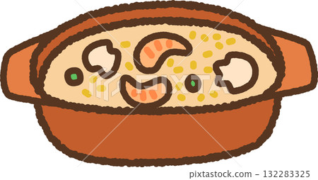 Hand-drawn icon Gratin Hand-drawn icon Gratin 132283325