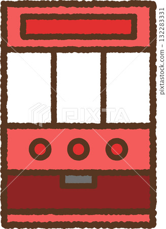 Hand-drawn icon slot machine 132283331