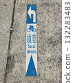 Road signs installed on the road 132283483