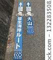 Warning signs on the road 132283508
