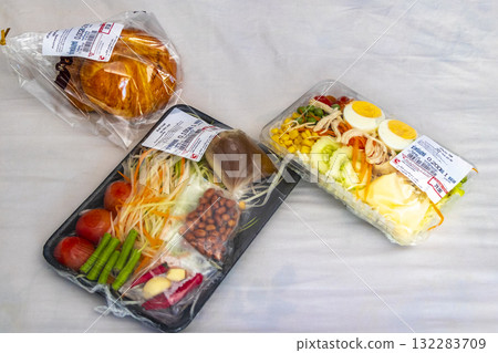 Groceries various snacks and food from supermarket store Thailand. 132283709