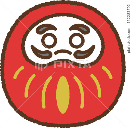 手繪單圖示插圖:達摩 手繪單圖示插圖:達摩 132283792