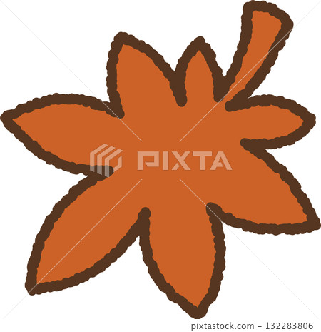 手繪單一圖示插圖秋葉 手繪單一圖示插圖秋葉 132283806