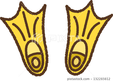 手繪單圖示插圖:蹼足 手繪單圖示插圖:蹼足 132283812