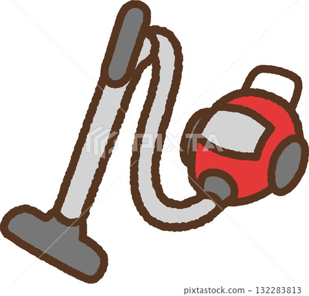 手繪單圖示插圖:吸塵器 手繪單圖示插圖:吸塵器 132283813