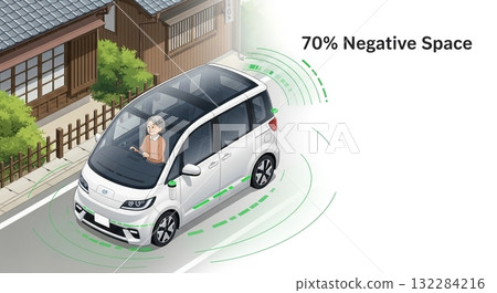 連接當地社區的自動駕駛鳥瞰圖 132284216