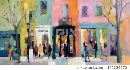 People Enjoying Window (oil painting) People Enjoying Window (oil painting) 132284270