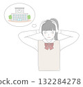 女孩擔心學校 132284278