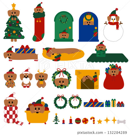 Dachshund Christmas Dachshund Christmas 132284289