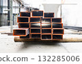 Galvanized rectangular tubes are commonly used in exterior construction or under high corrosive conditions, such as rain gutters and roof structures. 132285006