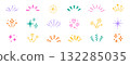 Star background confetti set. Hand drawn doodle star shapes and birthday confetti with cute sparkle, holiday twinkle brush elements, and glowing cartoon kid pattern. Vector 132285035