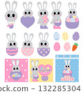 Grey Bunny Easter.eps 132285304