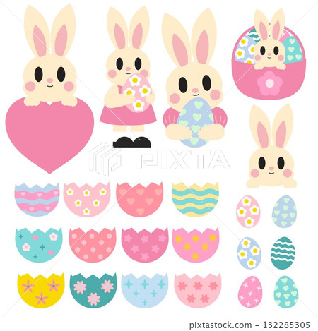Cute Bunny Easter.eps 132285305