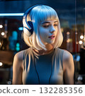 一個女人享受音樂 一個女人享受音樂 132285356