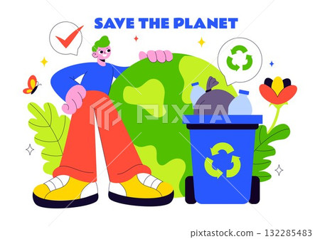 Plastic Waste Reduction Vector Illustration Featuring Waste Minimization, Organic Garbage Management, And Environmental Awareness Campaign Background Plastic Waste Reduction Vector Illustration Featuring Waste Minimization, Organic Garbage Management, And Environmental Awareness Campaign Background 132285483