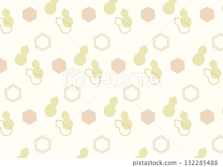 Simple seamless background of gourds and tortoiseshells Simple seamless background of gourds and tortoiseshells 132285488