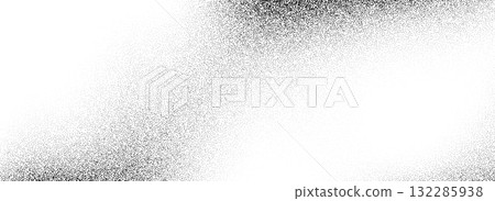Noisy grain texture. Fading dotted gradient background. Stippled grainy halftone overlay. Black and white sand speckle effect. Gritty grunge distressed wallpaper. Dusty rough dirty cover. Vector Noisy grain texture. Fading dotted gradient background. Stippled grainy halftone overlay. Black and white sand speckle effect. Gritty grunge distressed wallpaper. Dusty rough dirty cover. Vector 132285938