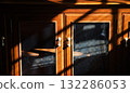 Sunlit wooden furniture 132286053