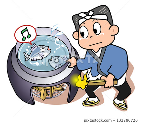 Proverb - Like playing in a kettle of fish 132286726