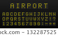 Airport information display board LED dot matrix font 132287525
